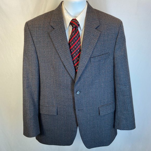 Lauren Ralph Lauren Other - LAUREN Ralph Lauren Men 100% Wool Check Sport Coat Jacket Blue Brown 42R Classic